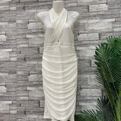 Bardot Womens  Size 10 Midi Dress White 