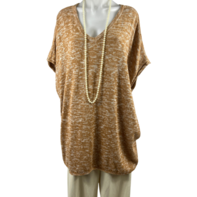 Autograph Desert Sunset Wall Mark Knit Jumper - Tan Marl Size XL