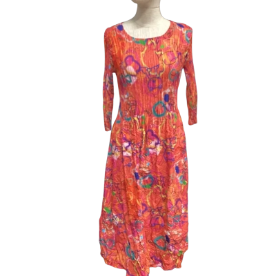 Alquema Size 1 Graffiti 3/4 Sleeve Dress Multicoloured 