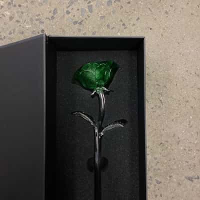 Waterford Crystal Fleurogy Green Rose | BNWT 