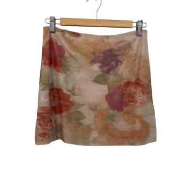 Princess Polly Womens  Size 10 Mini Skirt Floral / Multicoloured 
