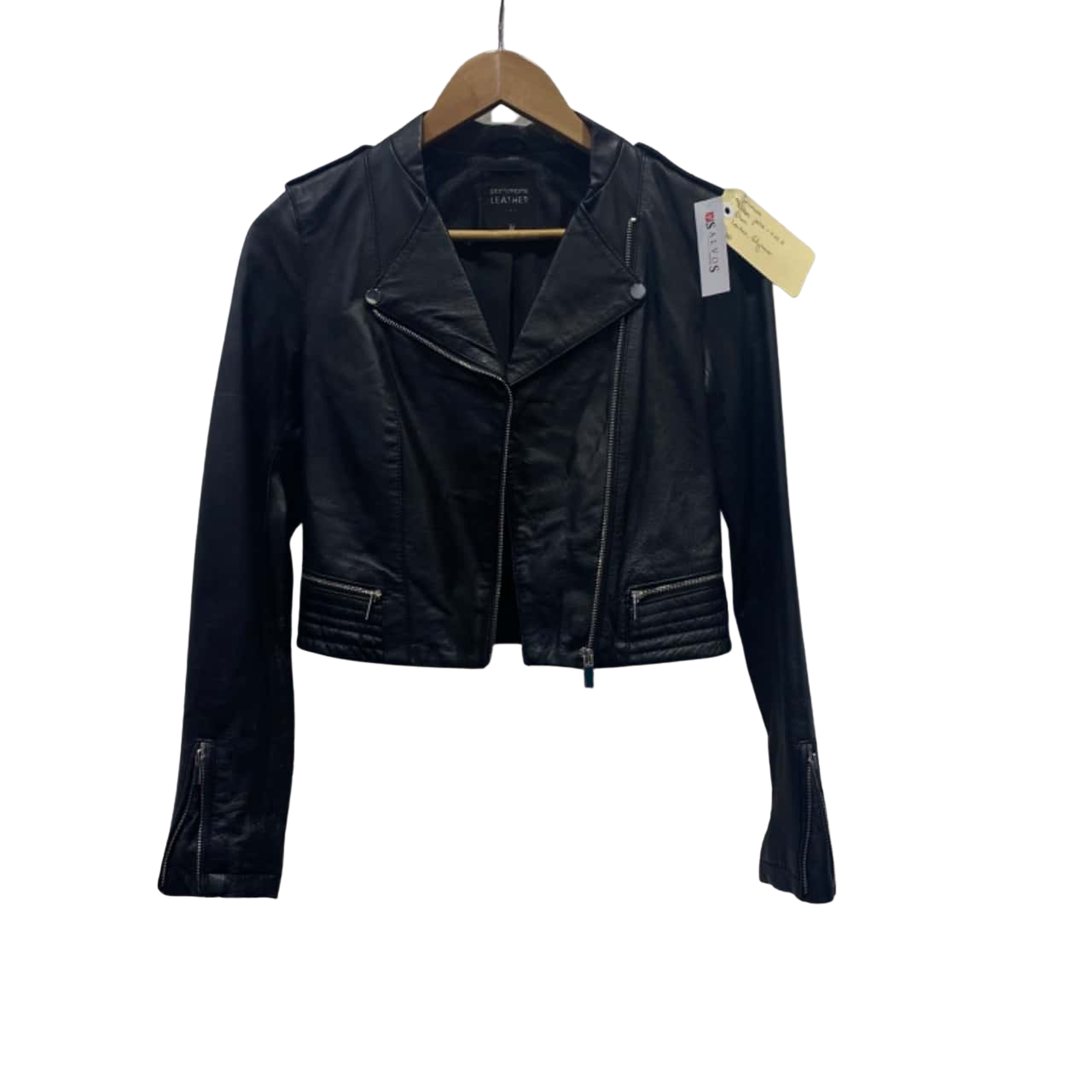 Portmans Womens Size 6 Front Zipper / Leather Black