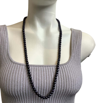 Dyed Real Pearl Long Necklace # 2
