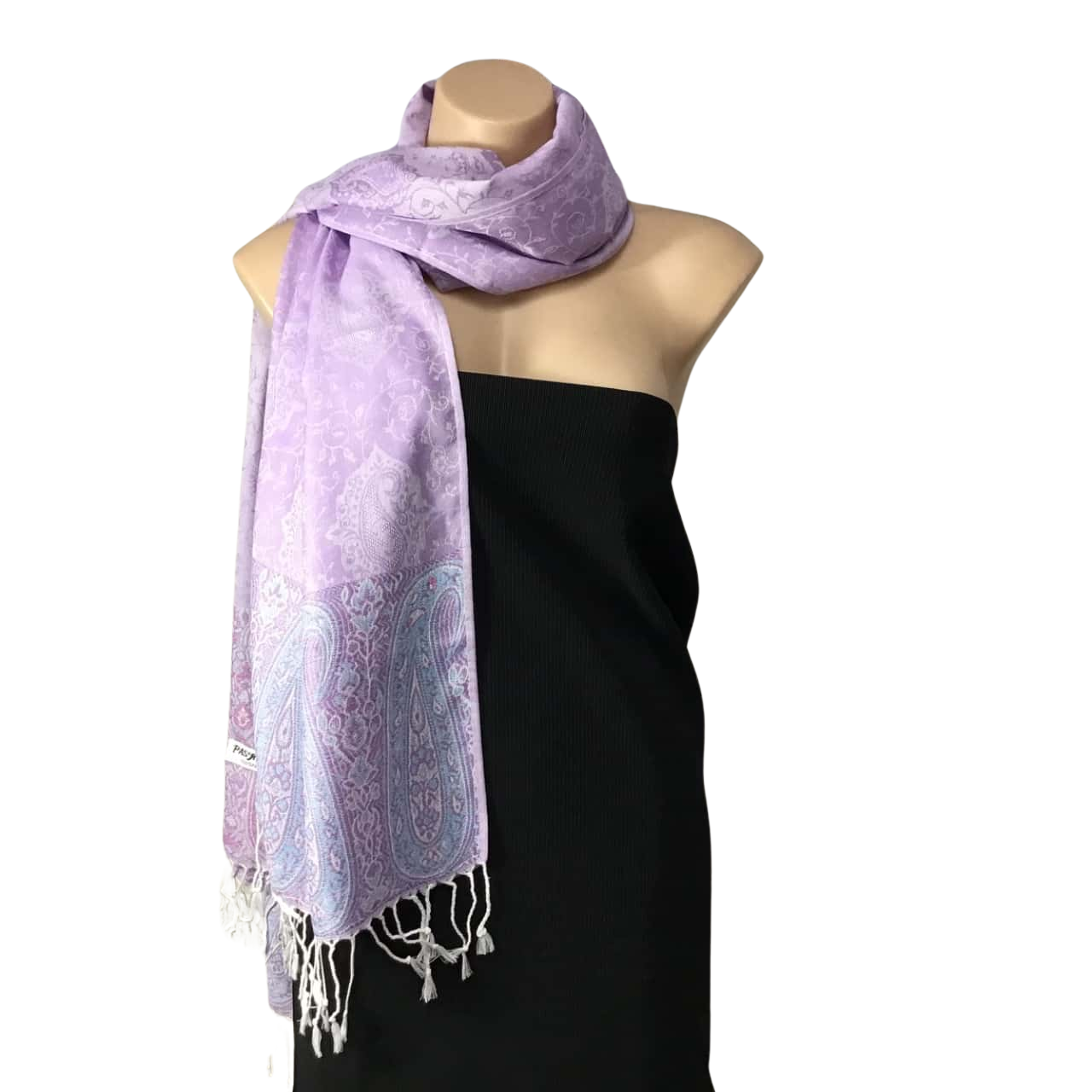 Grand Châle Pashmina 100% Cachemire - Motif Paisley Multicolore, Vintage - Très Bon état