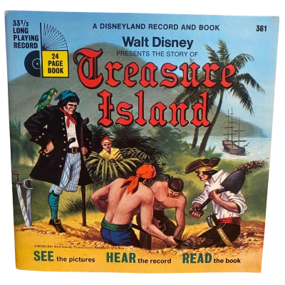 Walt Disney Treasure Island book and record 