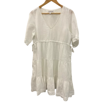 Country Road Womens  Size 10 Short Sleeve Dress  White 