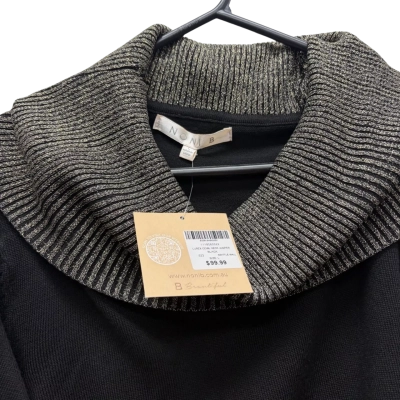 Noni B Womens  Size L Crew Neck Jumper Black  / Gold 