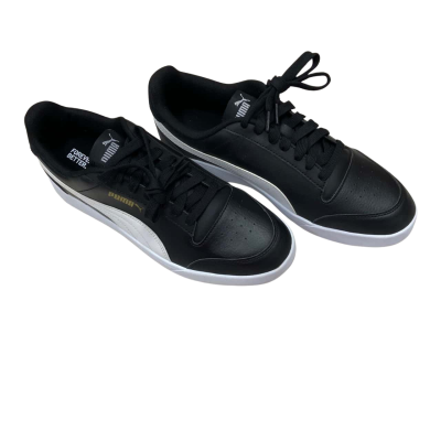 Puma - Shuffle Puma Black-Puma White-Gold US Size 10 Mens