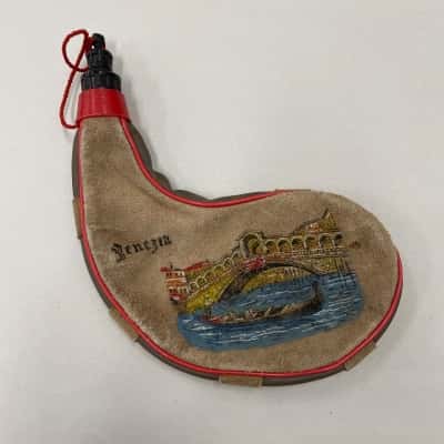 Vintage - Brown Leather Bota Bag (Water Wine /Pouch) with the "Venezia" design