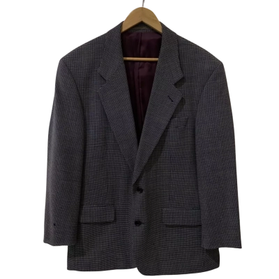 Boss Hugo Boss Mens  Size 52 Blazer Navy Blue / Pattern 