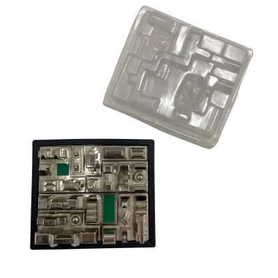 ThinkFun / Binary Arts - City Puzzle With Die-cast Chrome-Plated Skyscraper Pieces - Size 3.5" x 4"