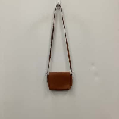 Oroton Leather Cross Body Bag Brown Small