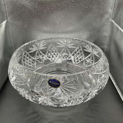 Bohemia Hand Cut 24cm Large Crystal Bowl