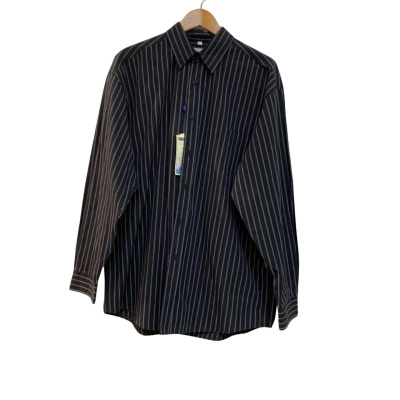 Stone Harbour  Mens  Size L Business Shirt Black  / Grey / Pinstriped - RRP $149.95