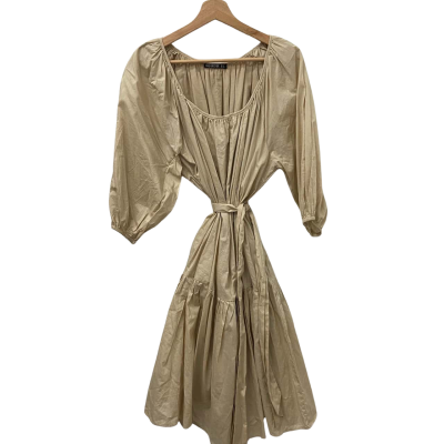 Fate & Becker Womens  Size 6 Midi Dress Beige 