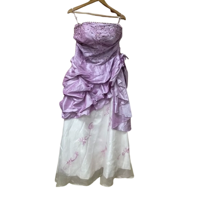  Womens Size M / L Formal Dress Black / Purple / White 