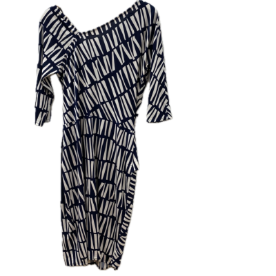Sacha Drake Womens  Size 14 Long Sleeve Dress Black  / Pattern / White 