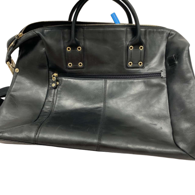 Unisex Piquadro Black Leather Briefcase Also Comes With Headphones Case 