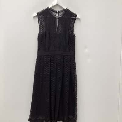 Alannah Hill Womens  Size 12 Midi / Sleeveless Dress  Black  