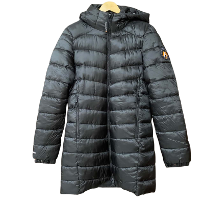 Superdry Kids Size 14 Black Puffer Hooded Jacket   