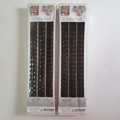 Zutter Binding Wire 3/4" Black x 2 Packs - New Sealed