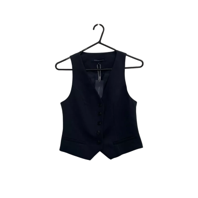French Connection Womens  Size 6 Button Up Top Navy Blue 