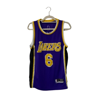 Lakers Mens NBA LeBron James Jersey Size S Purple / Yellow 