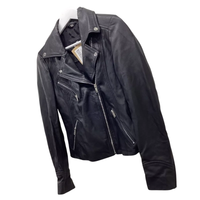 Women’s Beautiful Genuine Black Leather Jacket Size S BNWT