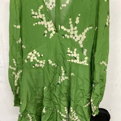 Realisation Par Womens  Size M Blouse Floral / Green / White 