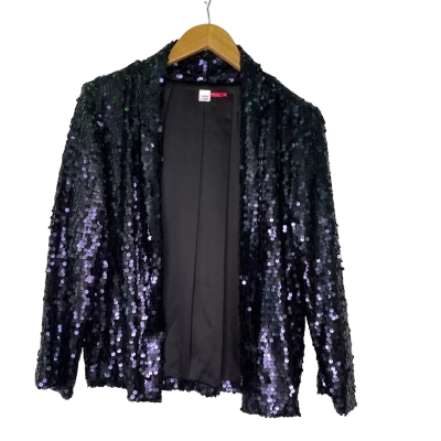 Table Eight Womens  Size 12 Open Jacket Black  