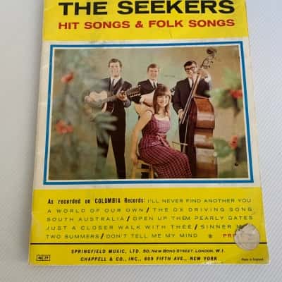 Vintage Mid-1960's The Seekers - Hit Songs & Folk Songs No 1 - Sheet Music & Lyrics