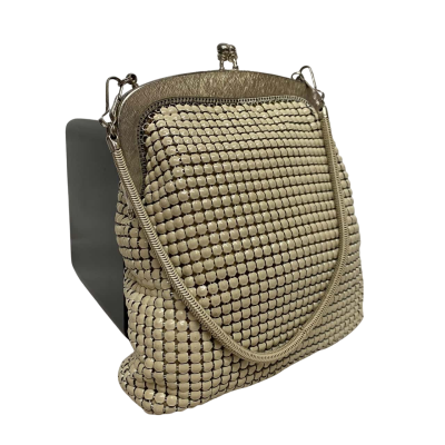 Glomesh Womens Off White / Silver Vintage 1970’s Handbag 