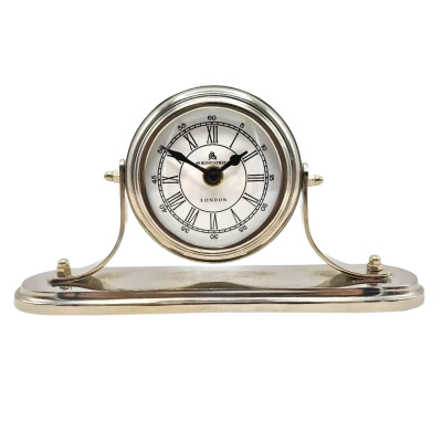 Battery Operated "49 Bond Street London" Mantle Clock In Great Working Condition - See Pics For Style  (brica shelf)