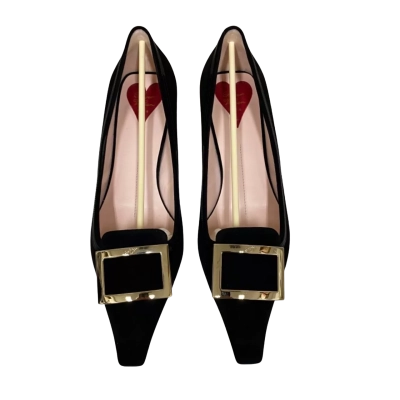  Womens  Size 42 Roger Vivier Heels Black  / Gold 
