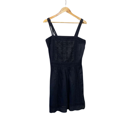 Scotch & Soda Womens  Size M Broderie Dress Black  