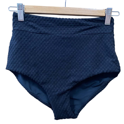 Seafolly Black Checked High Waisted Bikini Bottoms Size 8 