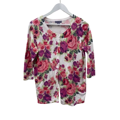 Laura Scott Womens  Size M Floral 100% Cotton