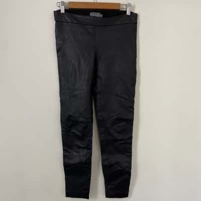  Watson x Watson Womens  Size 10 Stretch Leather Pants Black  - As is