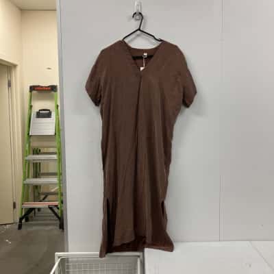 Adorne Women’s Georgia V Neck Cupro Midi Dress Size 10