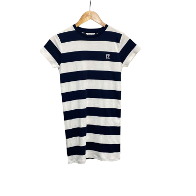 Country Road Teen Size 12 Dress Navy Block Stripe RRP $79.95