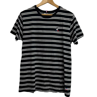 Le Coq Sportif Mens Size M Striped T-Shirt