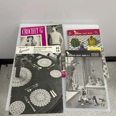 4 Vintage Crochet / Knitting Patterns