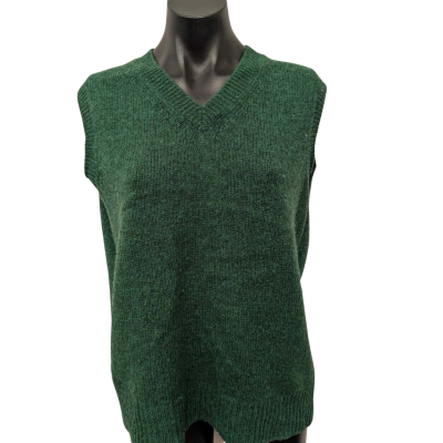 Handsom Green Wool Vest