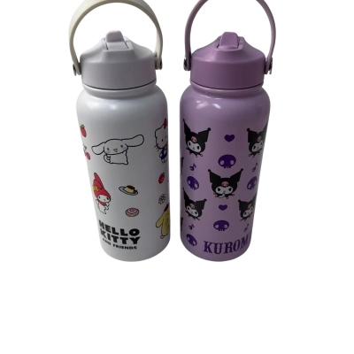 Sanrio Hello Kitty & Kuromi 964ml stainless drink bottles 