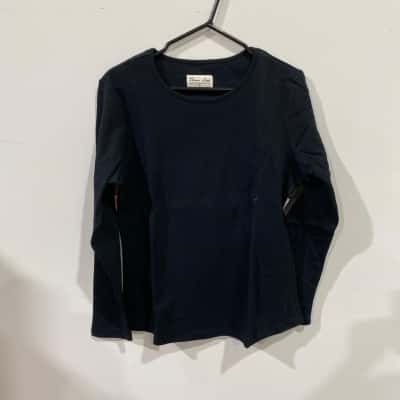 Thomas Cook Womens  Curved Hem L/S Top Size 16 Black  RRP$39.95