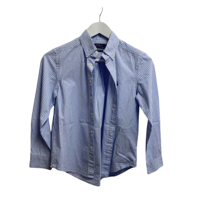 Polo Ralph Lauren Womens  Size M Long Sleeve Shirt Blue / Striped / White 