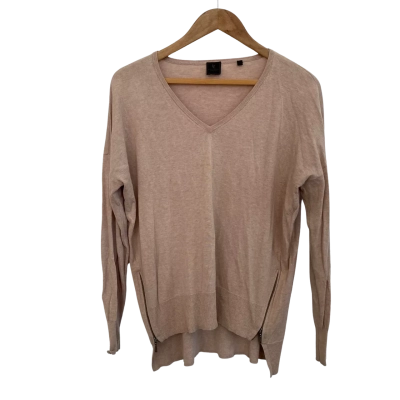 David Lawrence Womens  Size S V-Neck Jumper Beige 