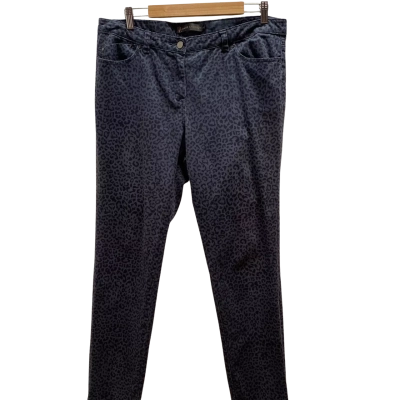 David Lawrence Womens  Size 14 Blue Animal Print Jeans