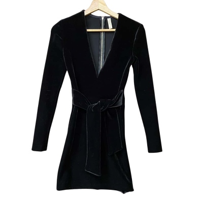 Bec & Bridge Womens Size 6 Black Velour Dress  