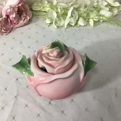 Dan Samuels Pink Rose Shaped Porcelain Sugar Bowl